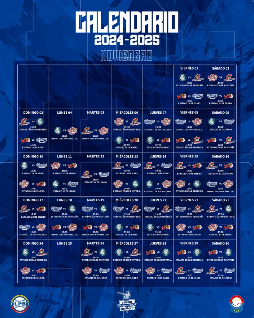 Colombian Baseball Season 2024-2025 November
