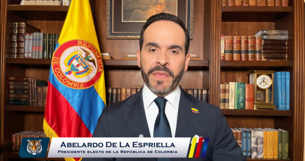 abelardo de la espriella 2026 office colombian flag